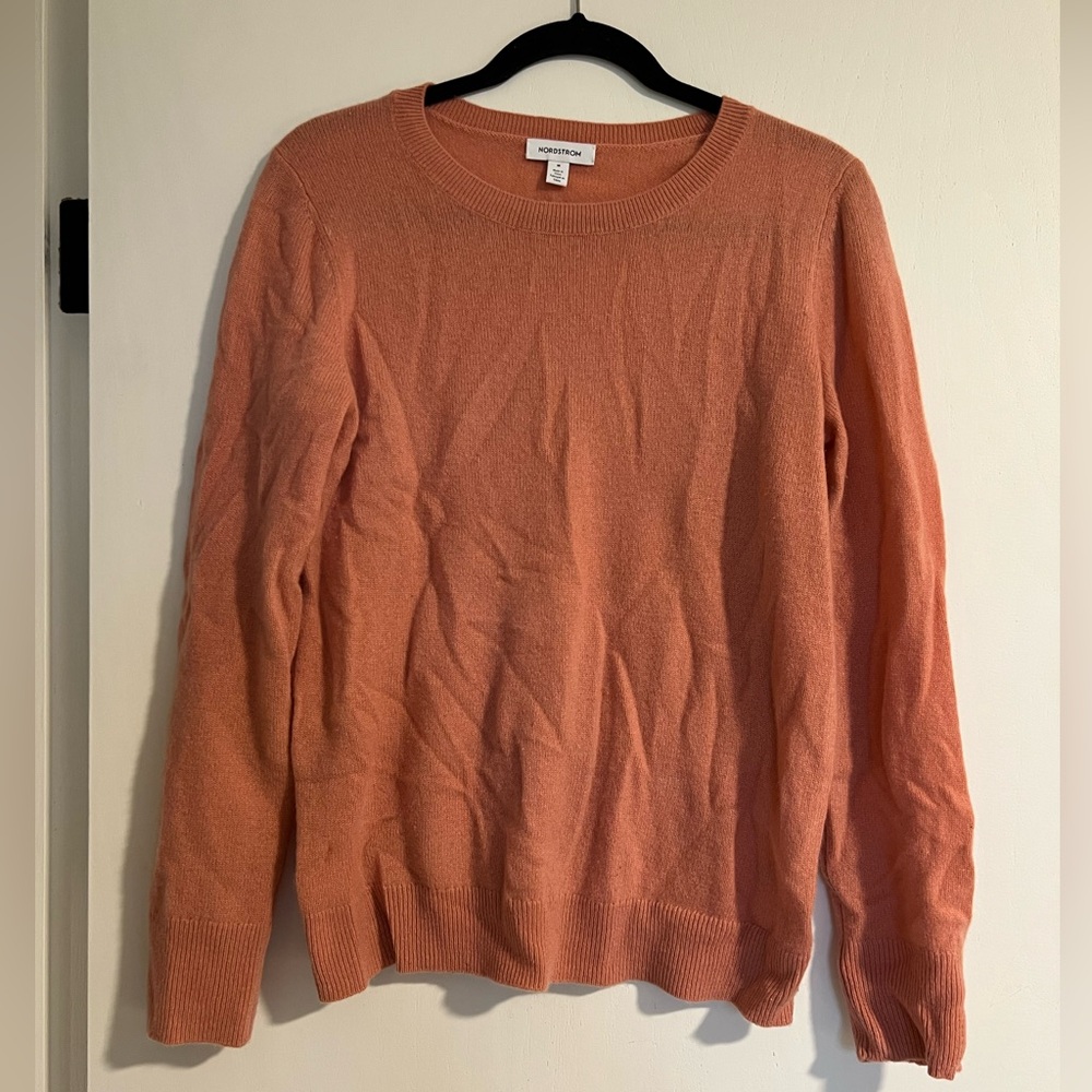 Pink Nordstrom 100% Cashmere Crewneck Sweater - M